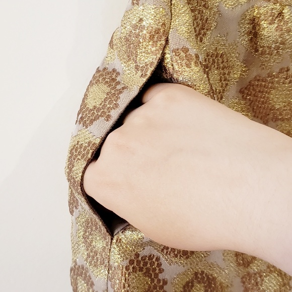 J. Crew Jacquard Metallic Goldenrod Mini Skirt - Picture 4 of 8